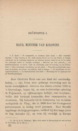 Hoofdstuk I. Baud, minister van kolonien