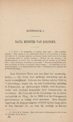 Hoofdstuk I. Baud, minister van kolonien