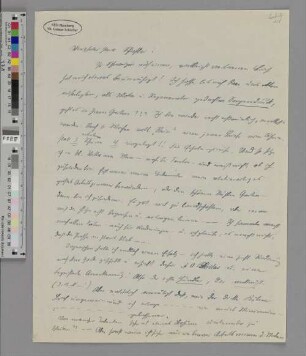 Brief an Gustav Schiefler