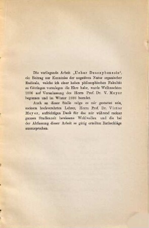 Ueber Desoxybenzoin : Ein Beitrag zur Kenntniss der negativen Natur organischer Radikale. Inaug.-Diss.