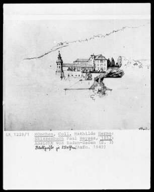 Skizzenbuch — Ansicht von Baden-Baden