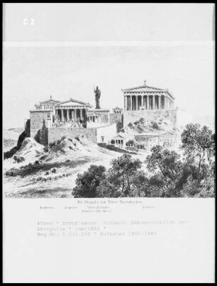 Rekonstruktion der Akropolis von Athen