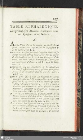 Table alphabétique