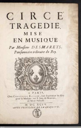 Circé : Tragedie, Mise En Musique