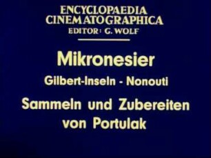 Mikronesier (Gilbert-Inseln, Nonouti) - Sammeln und Zubereiten von Portulak