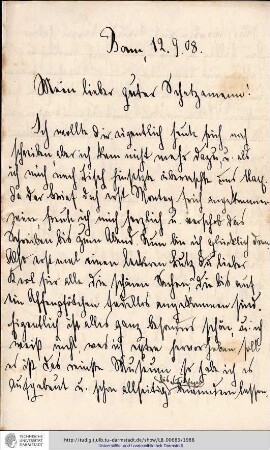 Brief vom 12.09.1908