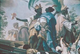 Verehrung der Ecclesia durch die vier Erdteile