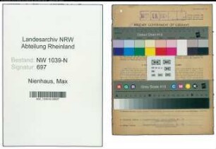 Entnazifizierung Max Nienhaus , geb. 09.03.1890 (Finanzbeamter)
