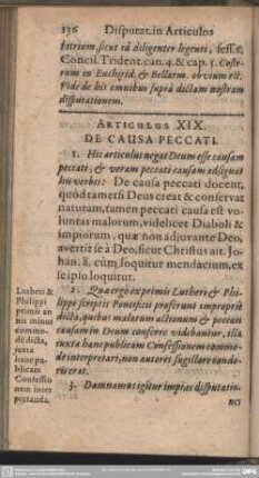 Articulus XIX. De Causa Peccati