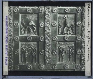 Monreale, Kathedrale : Hauptportal, Bronzetür (Teilansicht)