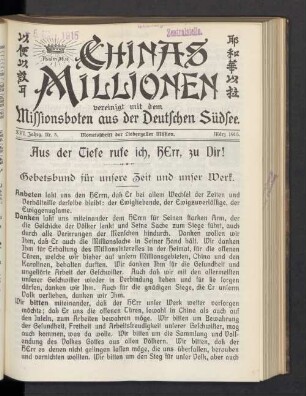 Nr. 3. März 1915