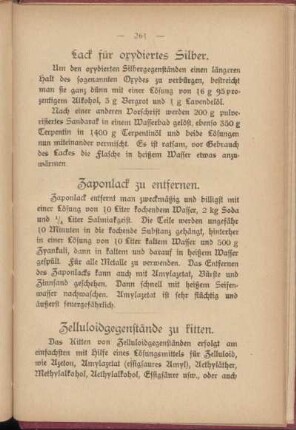 Lack für oxydiertes Silber.