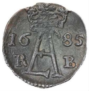 Fundmünze, Pfennig (Schüsselpfennig), 1685
