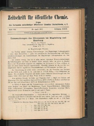 Heft VII, Jahrgang XXIII
