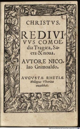 Christus redivivus : comoedia tragica, sacra & nova