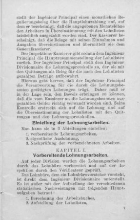 Vorbereitende Lohnungsarbeiten.