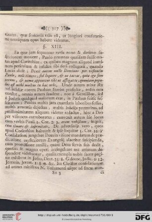 §XIII: Insidiae Paulo apud Corinthios factae describuntur, easque non à Gentilibus fed Judaeis profectas, demonstratur […]