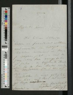 Brief an Joachim Raff