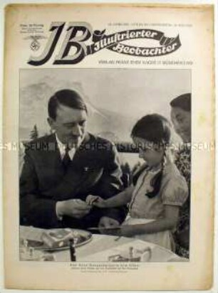 Wochenzeitschrift der NSDAP "Illustrierter Beobachter" u.a. zur Tagung der Schriftleiter der NS-Presse in München