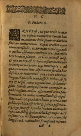 Synodvs Parisiensis De Imaginibvs : Anno Christi DCCCXXIV. Ex vetustißimo Codice descripta, & nunc primum in lucem edita