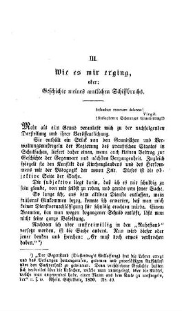 Wie es mir erging, oder : Geschichte meines amtlichen Schiffbruchs