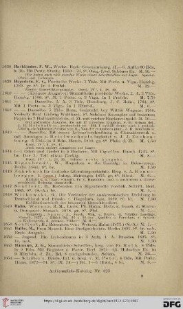(Hackländer - Scherr) (Nr. 1638 - 3391)