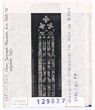 Erfurt, Dom: Chor, Joseph-Fenster, oberer Teil. Um 1360-1375