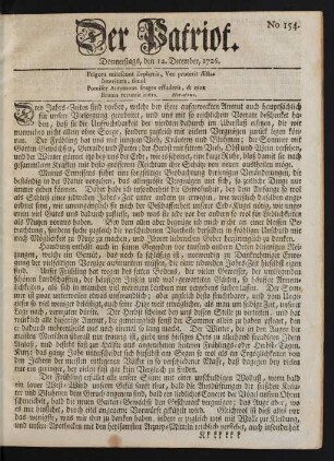 No. 154. Donnerstags, den 12. December, 1726