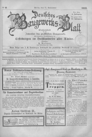 43. Jahrgang. No 46