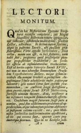 Ecclesiasticae Historiae Breviarium, 2. Quae progreditur usque ad annum Vulgaris Aerae millesimum septingentesimum sexagesimum