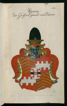 120r-120v, 120. Wappen der Grafen Egmond von Büren