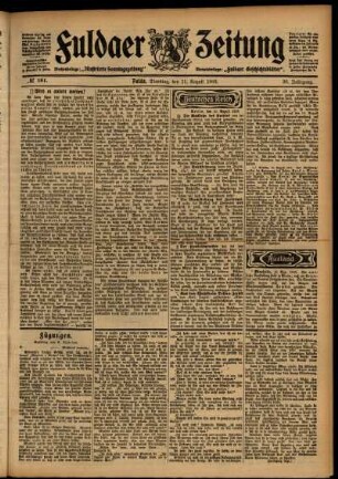 Ausgabe vom Dienstag, den 11. August 1903.