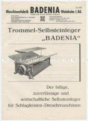 Trommel-Selbsteinleger "Badenia"