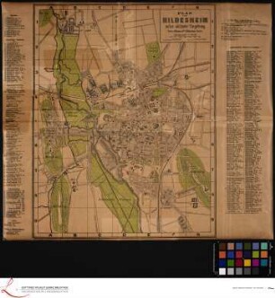 Plan von Hildesheim nebst nächster Umgebung