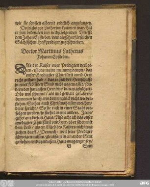 Doctor Martinus Lutherus Johanni Eyßleben.