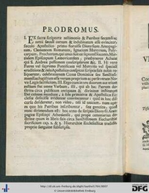 Prodromus.
