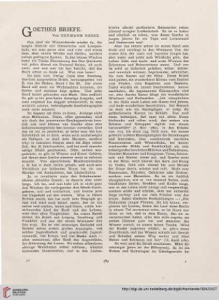 8: Goethes Briefe