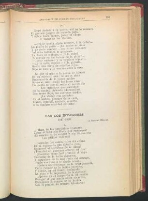 Las dos invasiones. : 1817-1828. - (A Samuel Blixén).