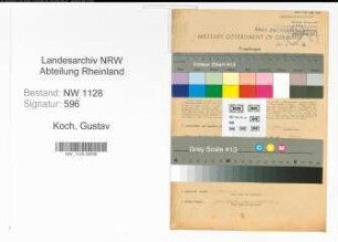 Entnazifizierung Gustav Koch , geb. 07.02.1912 (Polizist)