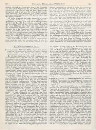 264-265 [Rezension] Glasenapp, Helmuth von, Entwicklungsstufen des indischen Denkens