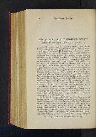 The Oxford and Cambridge Sports.