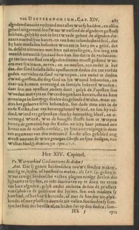 Het XIV. Capittel