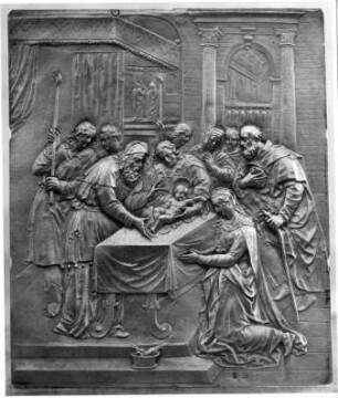 Relief: Darbringung Christi im Tempel