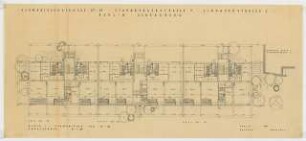 Wohnhäuser Hohenstaufenstraße / Schwäbische Straße 27-29 / Starnberger Straße 7 / Lindauer Straße 1-2, Berlin-Schöneberg: Grundriss Erdgeschoss Schwäbische Straße 1:100