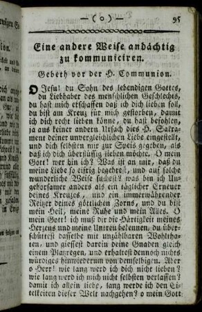 Eine andere Weise andächtig zu kommuniciren. - Ablaßgebether.