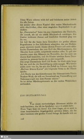 Ein Seltsamer Fall : Seltsamer Fall