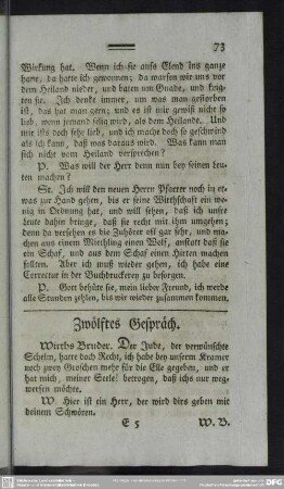 Zwölftes Gespräch