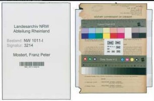 Entnazifizierung Franz Peter Mostert , geb. 26.09.1899 (Kaufmann)