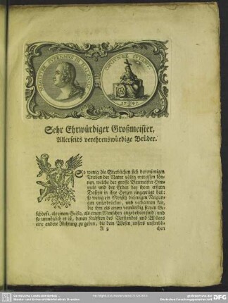 Sehr Ehrwürdiger Großmeister, Allerseits verehrenswürdige Brüder