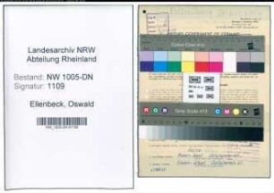 Entnazifizierung Oswald Ellenbeck , geb. 04.04.1912 (Elektromonteur)